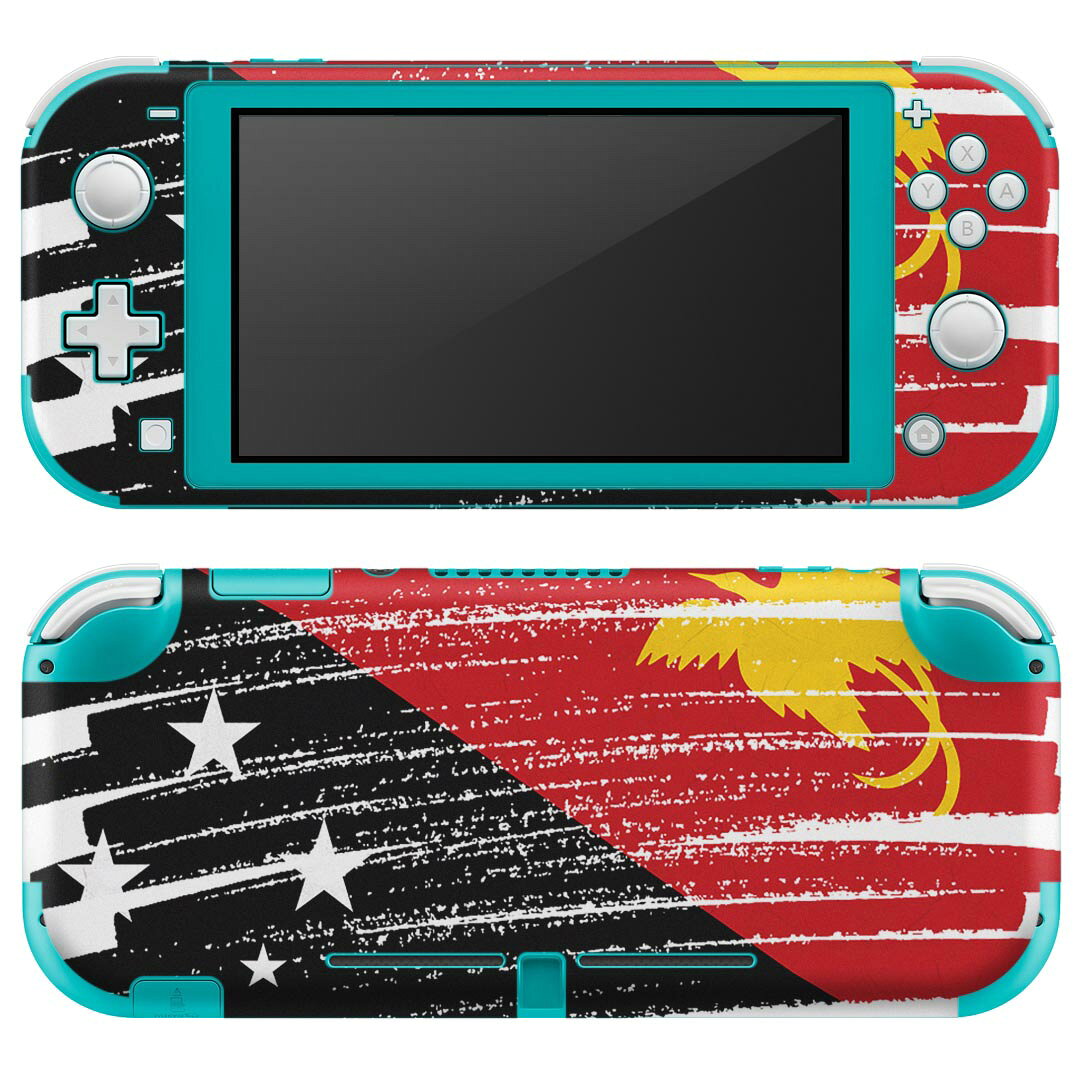 igsticker Nintendo Switch Lite 専用 デザインスキンシール 全面 ニンテンドー スイッチ ライト 専用 ゲーム機 カバー アクセサリー フィルム ステッカー エアフリー 018534 国旗 papua-new-guinea パプアニューギニア