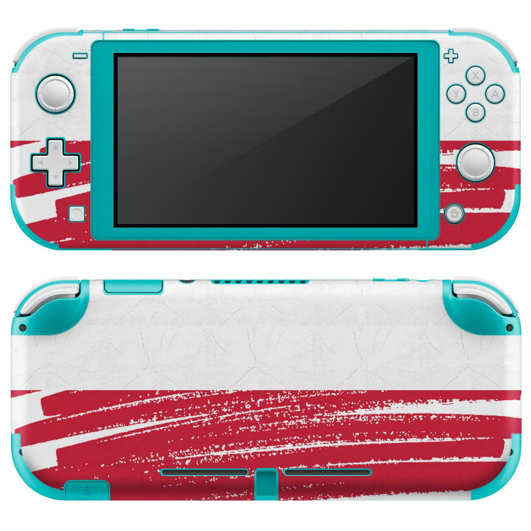 igsticker Nintendo Switch Lite 専用 デザインスキンシール 全面 ニンテンドー スイッチ ライト 専用 ゲーム機 カバー アクセサリー フィルム ステッカー エアフリー 018538 国旗 poland ポーランド