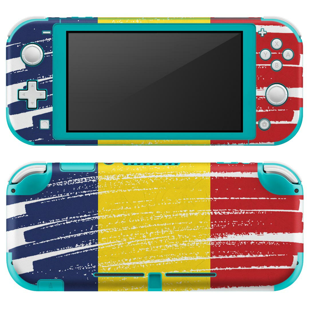 igsticker Nintendo Switch Lite 専用 デザインスキンシール 全面 ニンテンドー スイッチ ライト 専用 ゲーム機 カバー アクセサリー フィルム ステッカー エアフリー 018543 国旗 romania ルーマニア