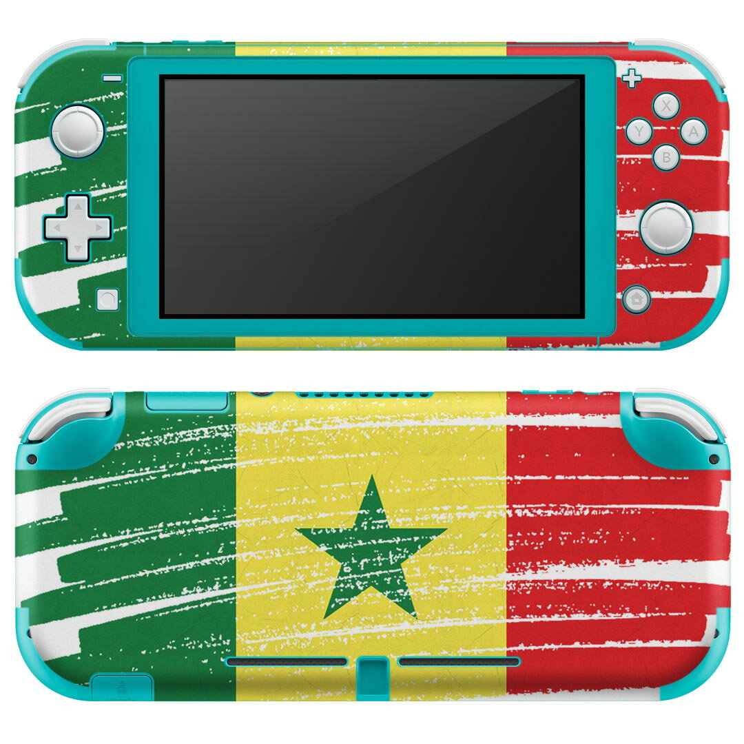 igsticker Nintendo Switch Lite 専用 デザインスキンシール 全面 ニンテンドー スイッチ ライト 専用 ゲーム機 カバー アクセサリー フィルム ステッカー エアフリー 018554 国旗 senegal セネガル