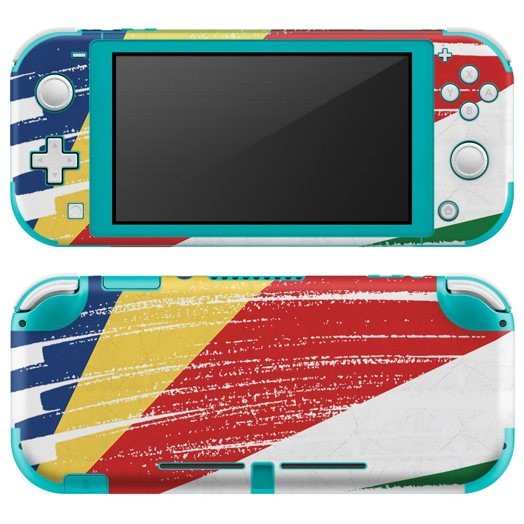 igsticker Nintendo Switch Lite 専用 デザインスキンシール 全面 ニンテンドー スイッチ ライト 専用 ゲーム機 カバー アクセサリー フィルム ステッカー エアフリー 018556 国旗 seychelles セイシェル