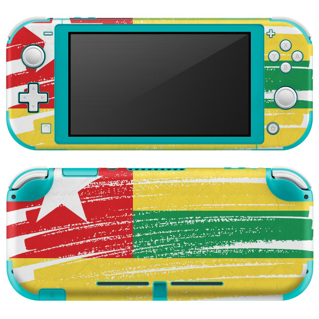 igsticker Nintendo Switch Lite 専用 デザインスキンシール 全面 ニンテンドー スイッチ ライト 専用 ゲーム機 カバー アクセサリー フィルム ステッカー エアフリー 018582 国旗 togo トーゴ