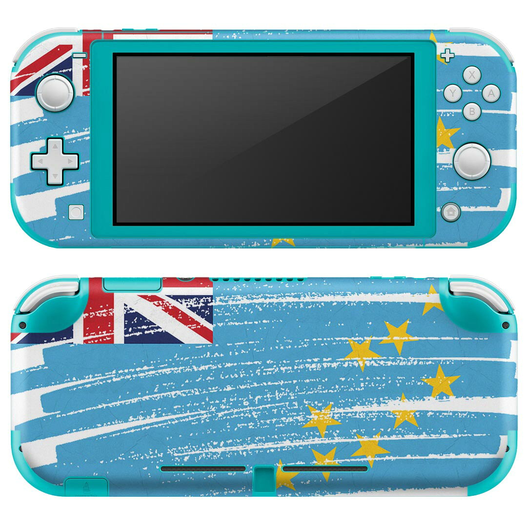 igsticker Nintendo Switch Lite 専用 デザインスキンシール 全面 ニンテンドー スイッチ ライト 専用 ゲーム機 カバー アクセサリー フィルム ステッカー エアフリー 018588 国旗 tuvalu ツバル