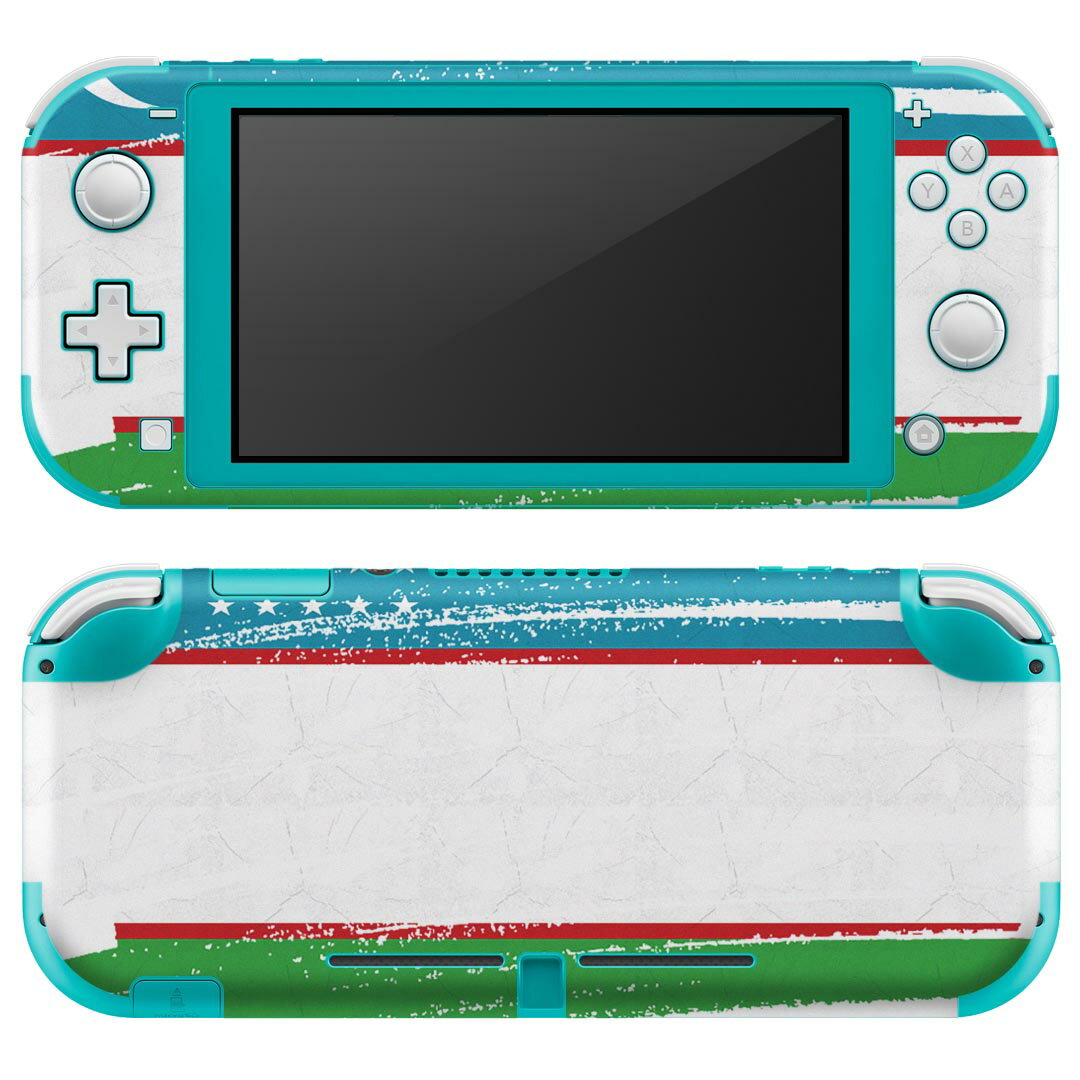 igsticker Nintendo Switch Lite 専用 デザインスキンシール 全面 ニンテンドー スイッチ ライト 専用 ゲーム機 カバー アクセサリー フィルム ステッカー エアフリー 018595 国旗 uzbekistan ウズベキスタン