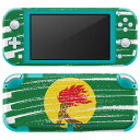 igsticker Nintendo Switch Lite 専用 デザインスキンシール 全面 ニンテンドー スイッチ ライト 専用 ゲーム機 カバー アクセサリー フィルム ステッカー エアフリー 018603 国旗 zaire ザイール(2)