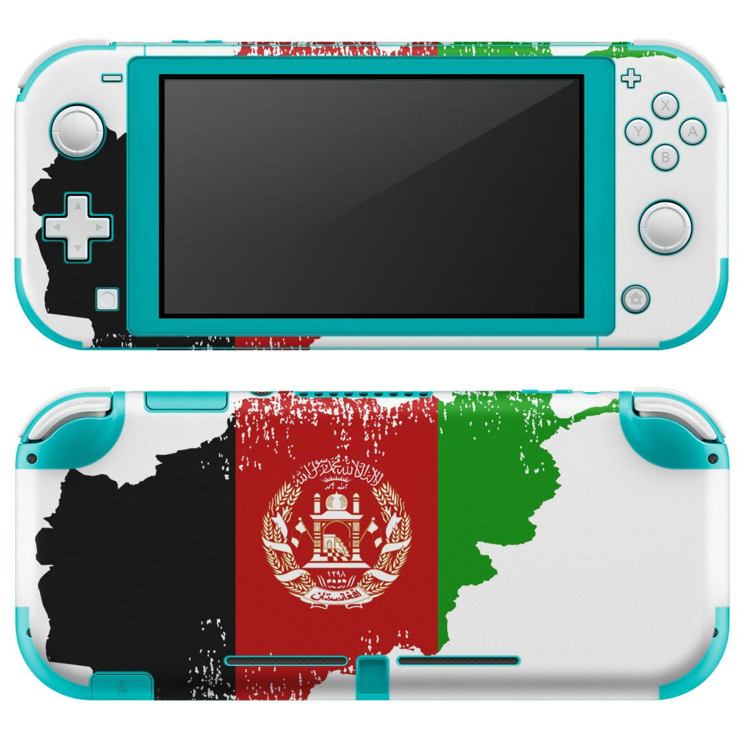 igsticker Nintendo Switch Lite 専用 デザインスキンシール 全面 ニンテンドー スイッチ ライト 専用 ゲーム機 カバー アクセサリー フィルム ステッカー エアフリー 018752 国旗 afghanistan アフガニスタン