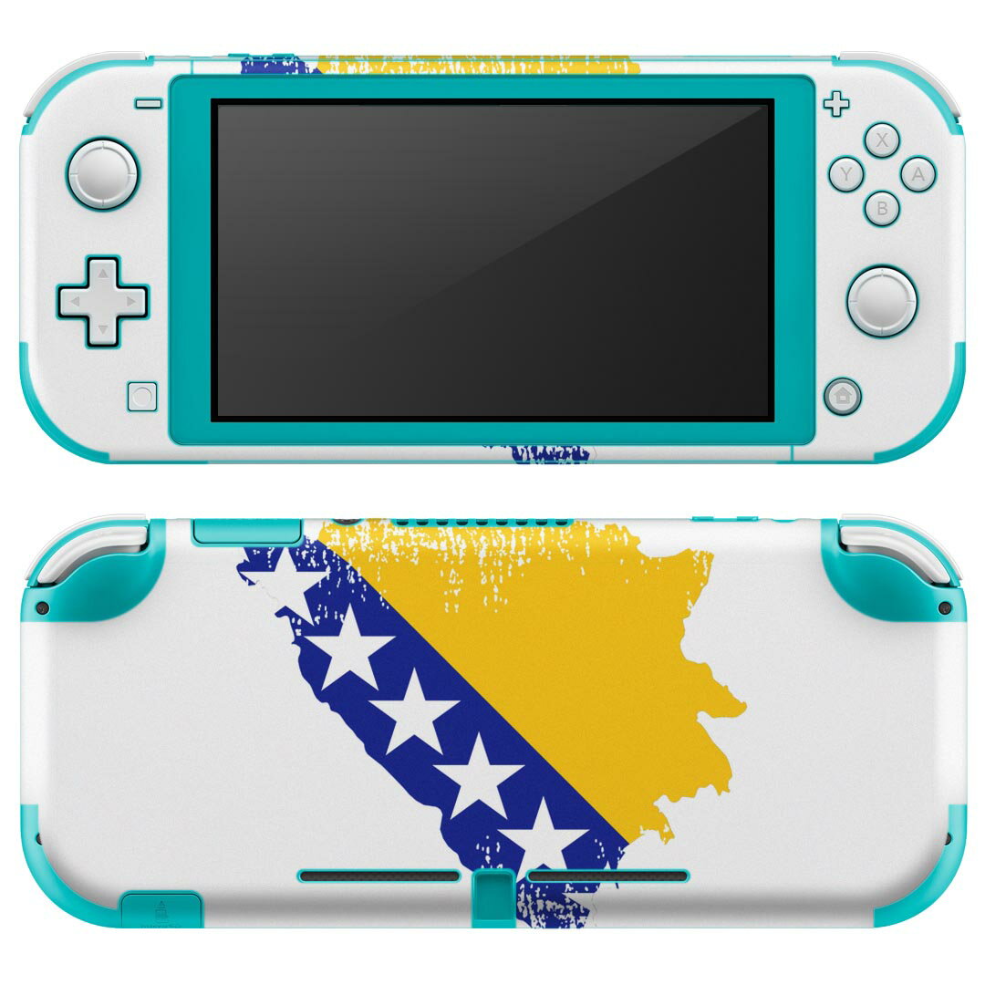 igsticker Nintendo Switch Lite 専用 デザインスキンシール 全面 ニンテンドー スイッチ ライト 専用 ゲーム機 カバー アクセサリー フィルム ステッカー エアフリー 018780 国旗 bosnia ボスニア ヘルツェゴビナ