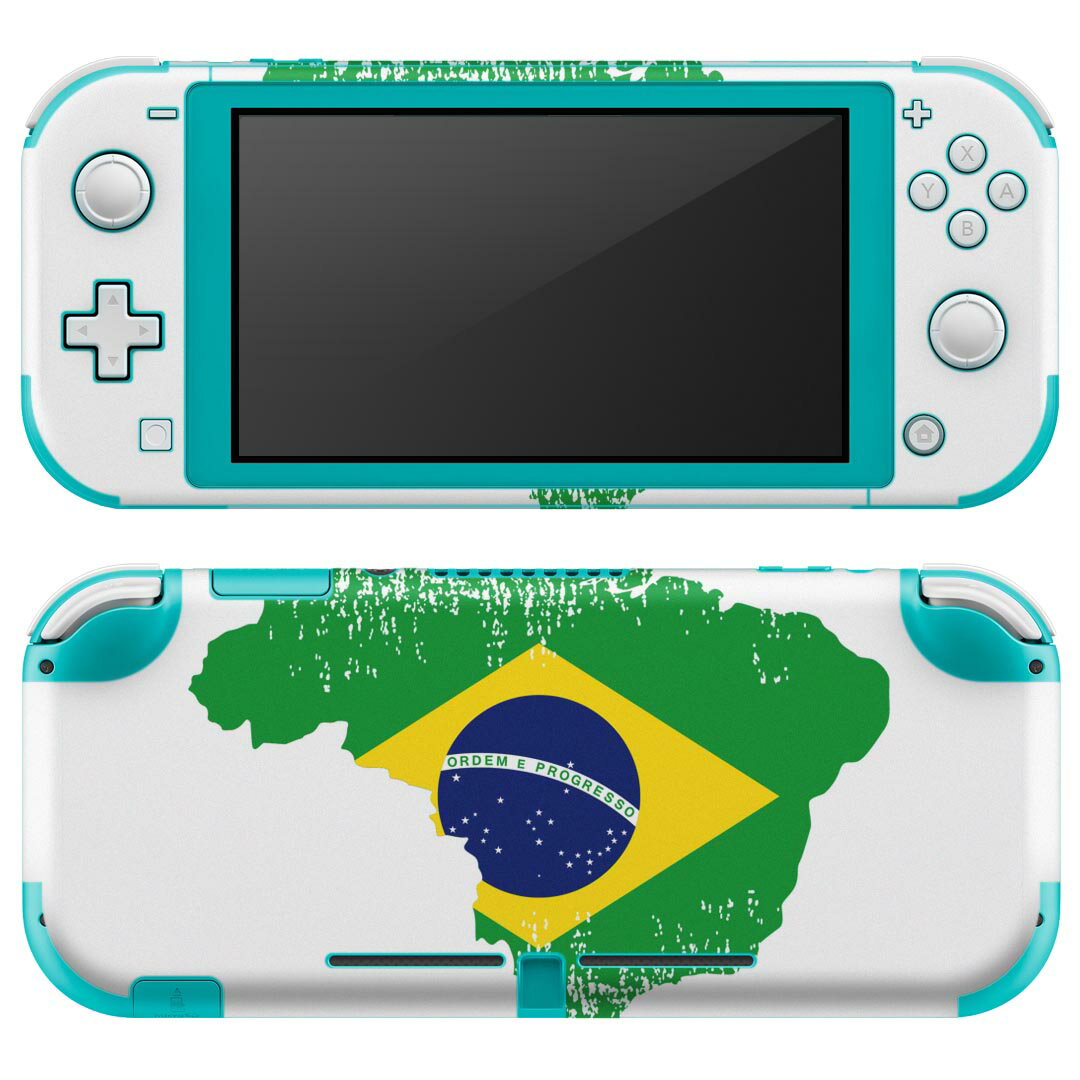 igsticker Nintendo Switch Lite 専用 デザインスキンシール 全面 ニンテンドー スイッチ ライト 専用 ゲーム機 カバー アクセサリー フィルム ステッカー エアフリー 018782 国旗 brazil ブラジル