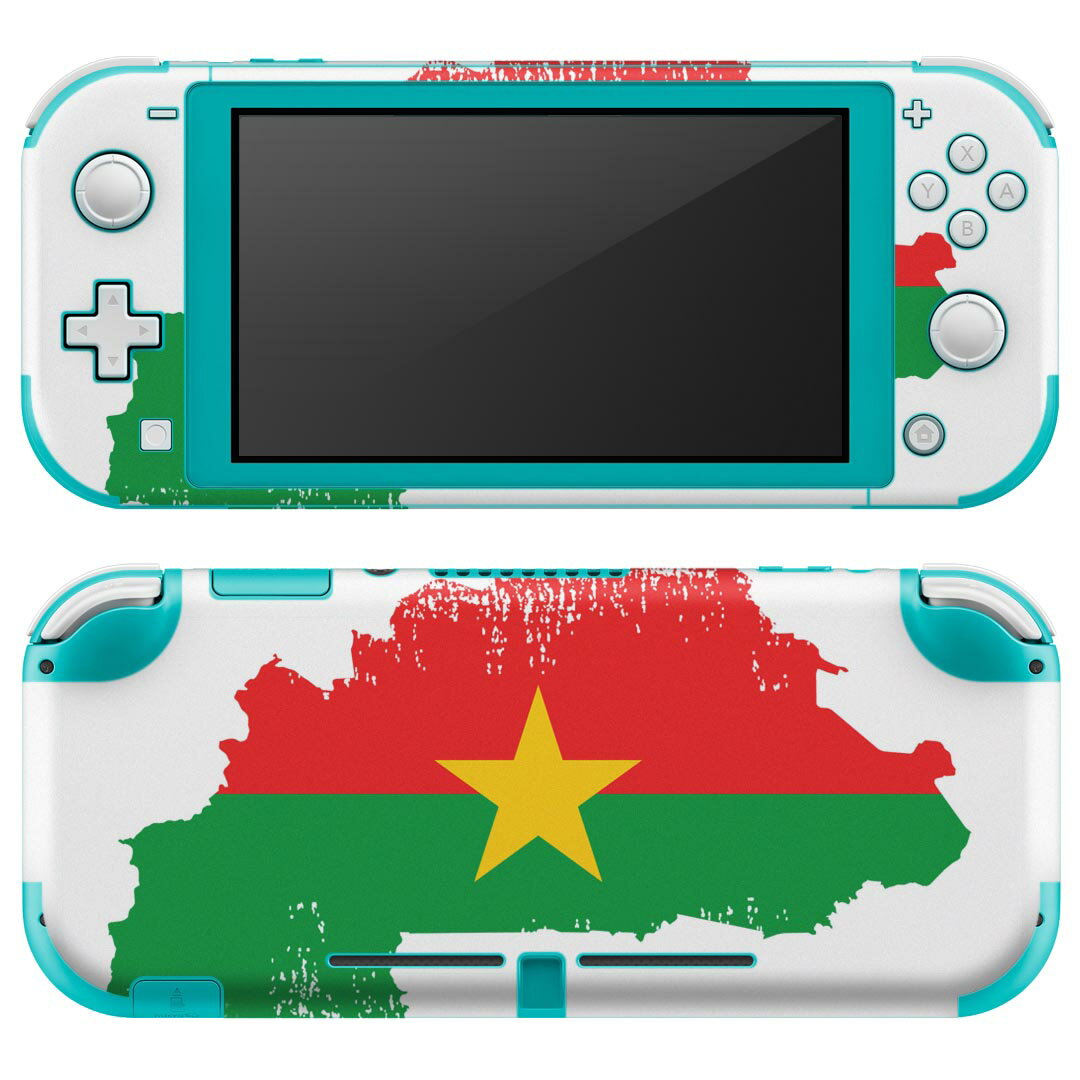 igsticker Nintendo Switch Lite 専用 デザインスキンシール 全面 ニンテンドー スイッチ ライト 専用 ゲーム機 カバー アクセサリー フィルム ステッカー エアフリー 018786 国旗 burkina_faso ブルキナファソ