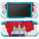 igsticker Nintendo Switch Lite 専用 デザインスキンシール 全面 ニンテンドー スイッチ ライト 専用 ゲーム機 カバー アクセサリー フィルム ステッカー エアフリー 018788 国旗 cambodia カンボジア 1