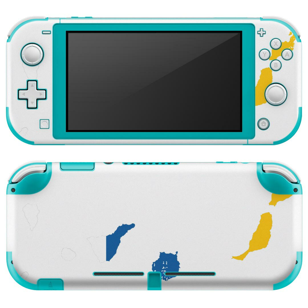 igsticker Nintendo Switch Lite 専用 デザインスキンシール 全面 ニンテンドー スイッチ ライト 専用 ゲーム機 カバー アクセサリー フィルム ステッカー エアフリー 018791 国旗 canary_island カナリア諸島