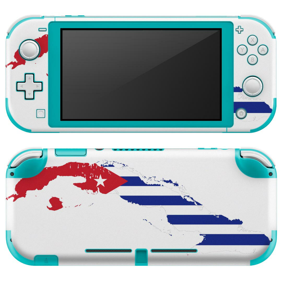 igsticker Nintendo Switch Lite 専用 デザインスキンシール 全面 ニンテンドー スイッチ ライト 専用 ゲーム機 カバー アクセサリー フィルム ステッカー エアフリー 018805 国旗 cuba キューバ