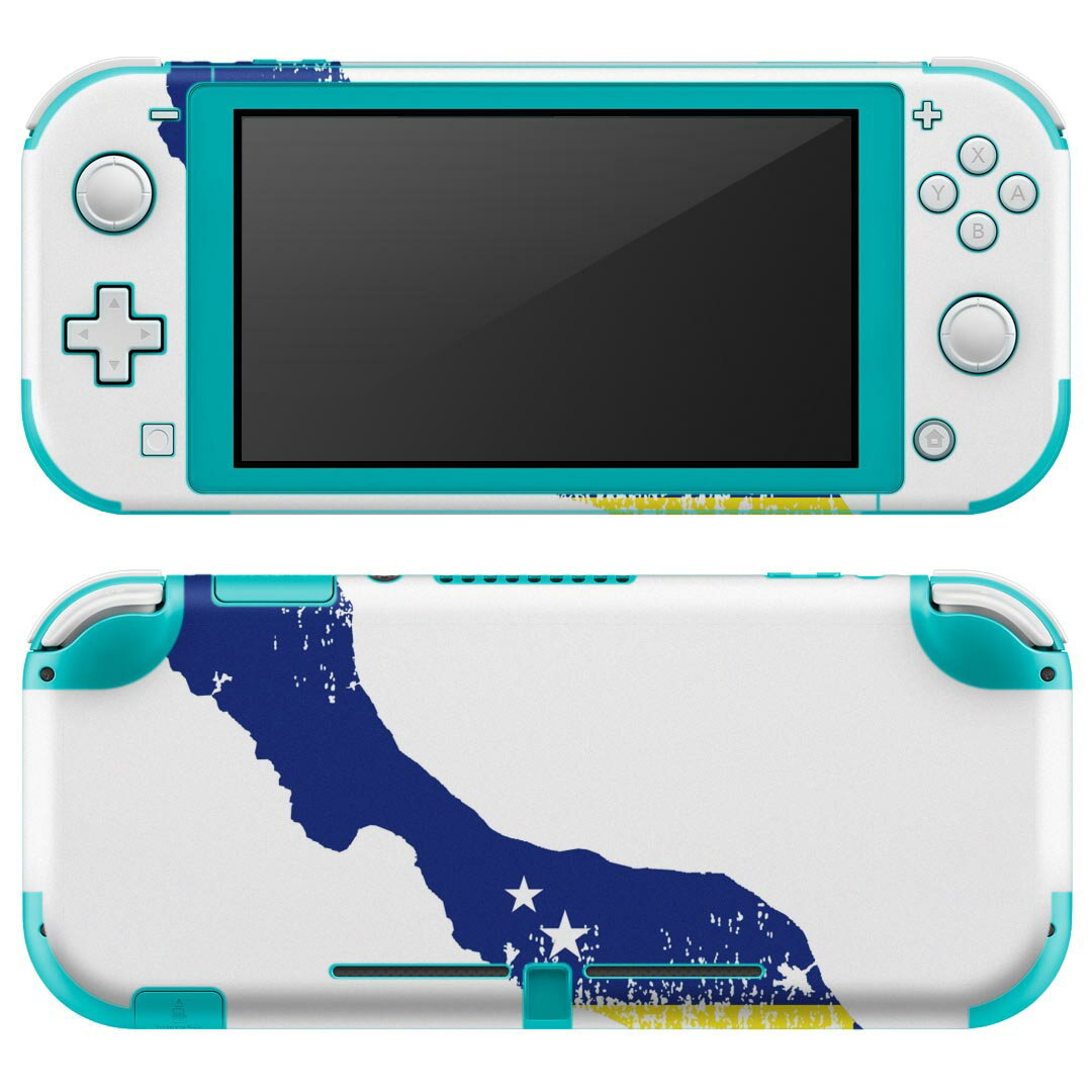 igsticker Nintendo Switch Lite 専用 デザインスキンシール 全面 ニンテンドー スイッチ ライト 専用 ゲーム機 カバー アクセサリー フィルム ステッカー エアフリー 018806 国旗 curacao キュラソー