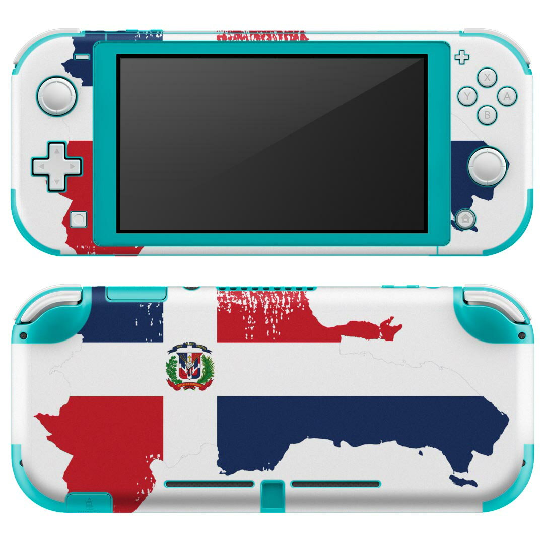 igsticker Nintendo Switch Lite 専用 デザインスキンシール 全面 ニンテンドー スイッチ ライト 専用 ゲーム機 カバー アクセサリー フィルム ステッカー エアフリー 018814 国旗 domician_republic ドミティアヌス共和国