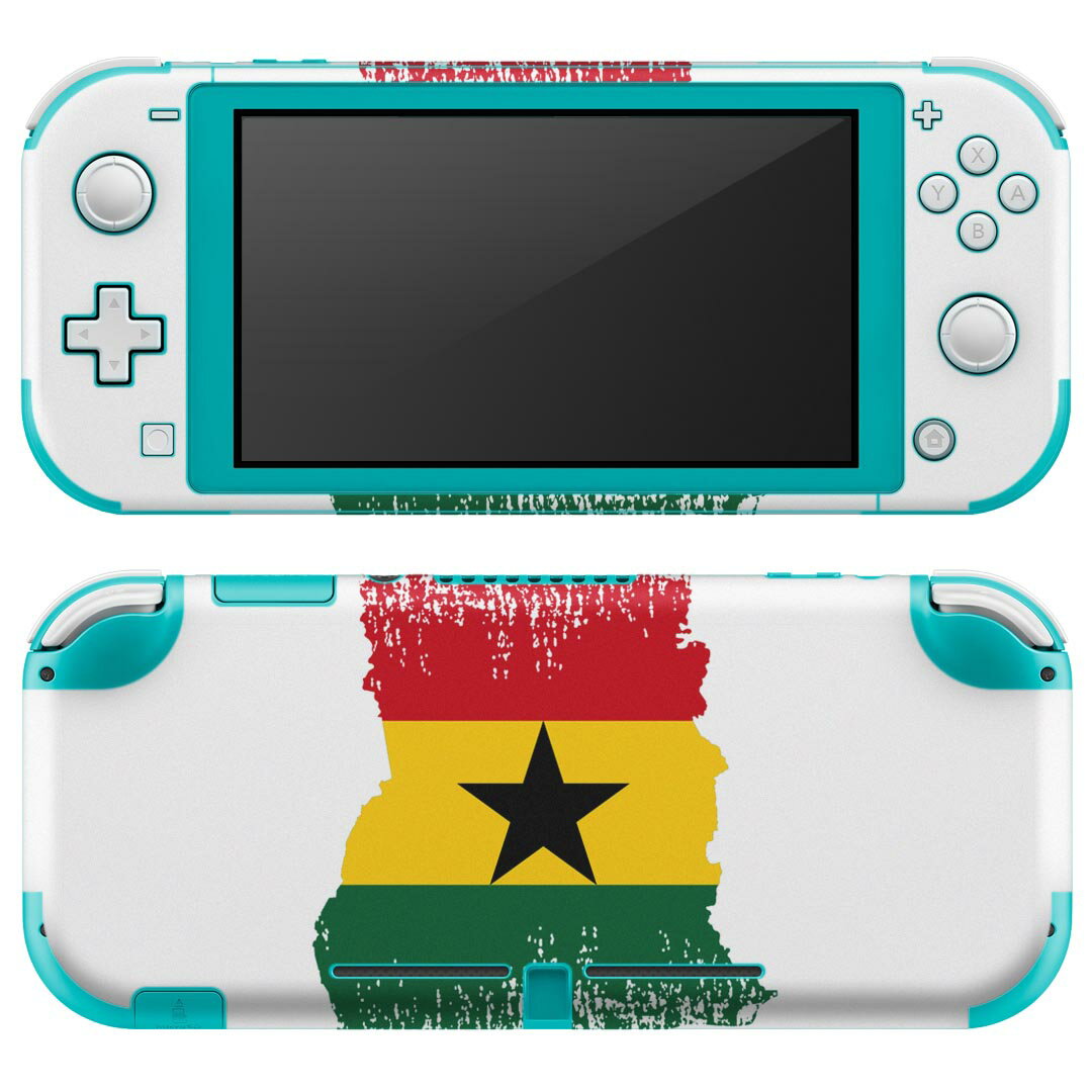 igsticker Nintendo Switch Lite 専用 デザインスキンシール 全面 ニンテンドー スイッチ ライト 専用 ゲーム機 カバー アクセサリー フィルム ステッカー エアフリー 018834 国旗 ghana ガーナ