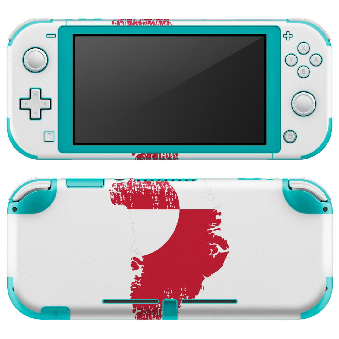 igsticker Nintendo Switch Lite 専用 デザインスキンシール 全面 ニンテンドー スイッチ ライト 専用 ゲーム機 カバー アクセサリー フィルム ステッカー エアフリー 018837 国旗 greenland グリーンランド
