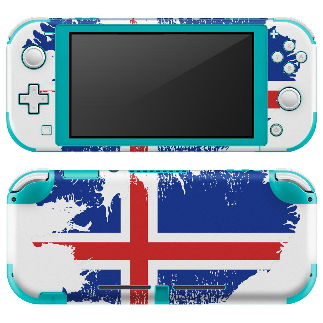 igsticker Nintendo Switch Lite 専用 デザインスキンシール 全面 ニンテンドー スイッチ ライト 専用 ゲーム機 カバー アクセサリー フィルム ステッカー エアフリー 018849 国旗 iceland アイスランド