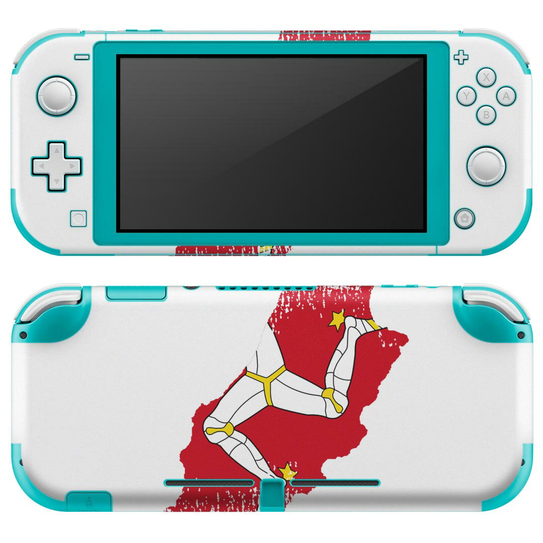 igsticker Nintendo Switch Lite 専用 デザインスキンシール 全面 ニンテンドー スイッチ ライト 専用 ゲーム機 カバー アクセサリー フィルム ステッカー エアフリー 018855 国旗 isle_of_man マン島