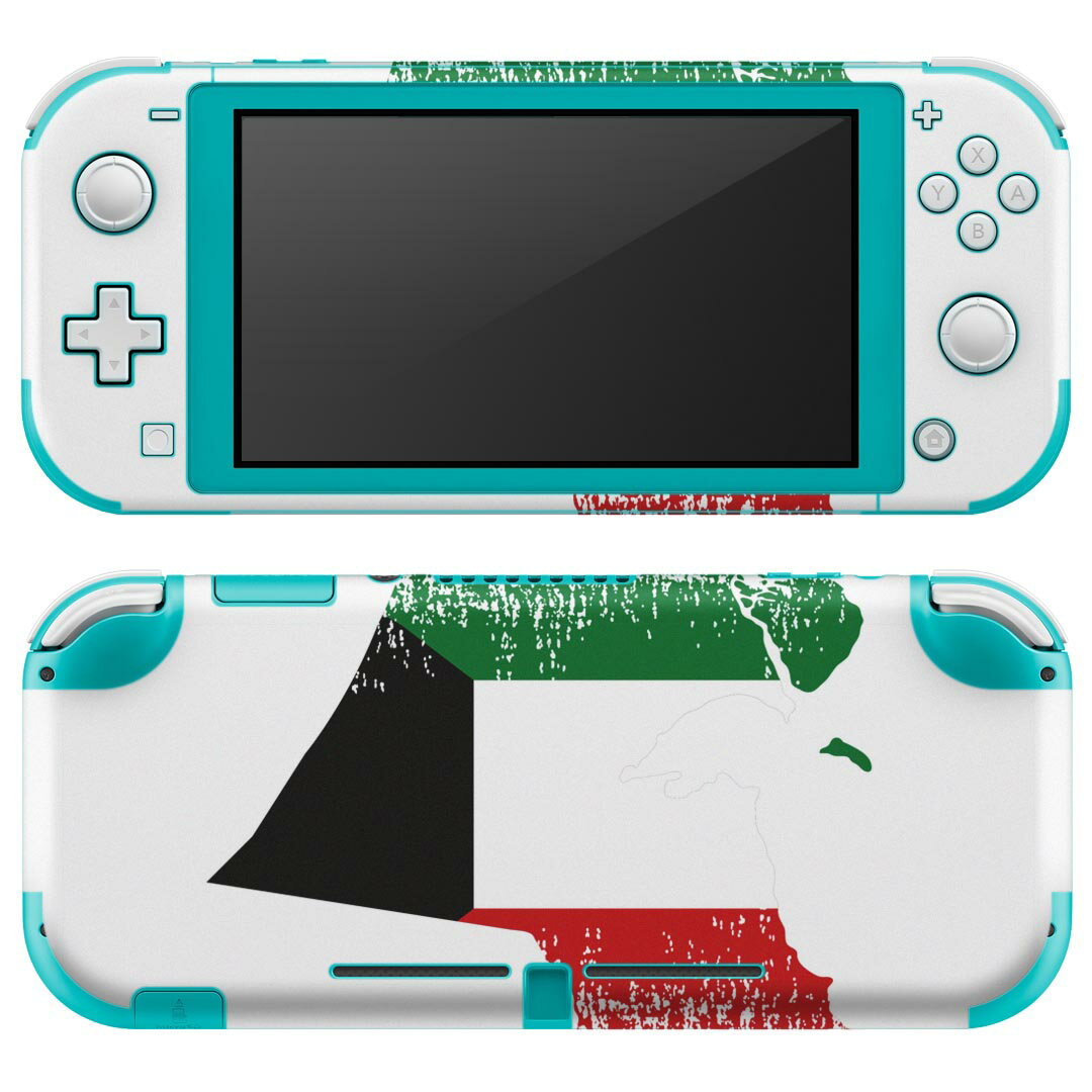 igsticker Nintendo Switch Lite 専用 デザインスキンシール 全面 ニンテンドー スイッチ ライト 専用 ゲーム機 カバー アクセサリー フィルム ステッカー エアフリー 018865 国旗 kuwait クウェート