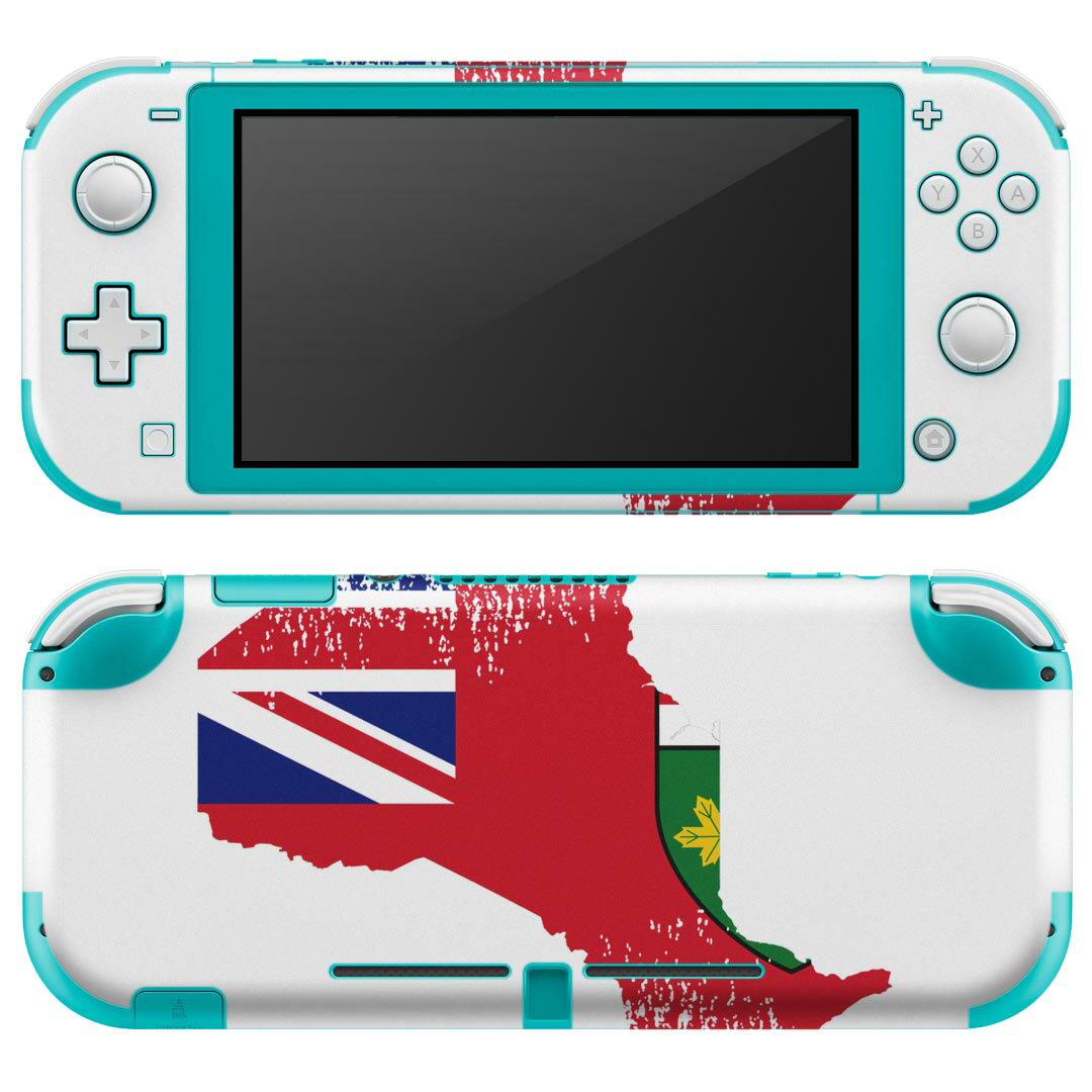 igsticker Nintendo Switch Lite 専用 デザインスキンシール 全面 ニンテンドー スイッチ ライト 専用 ゲーム機 カバー アクセサリー フィルム ステッカー エアフリー 018914 国旗 ontario オンタリオ