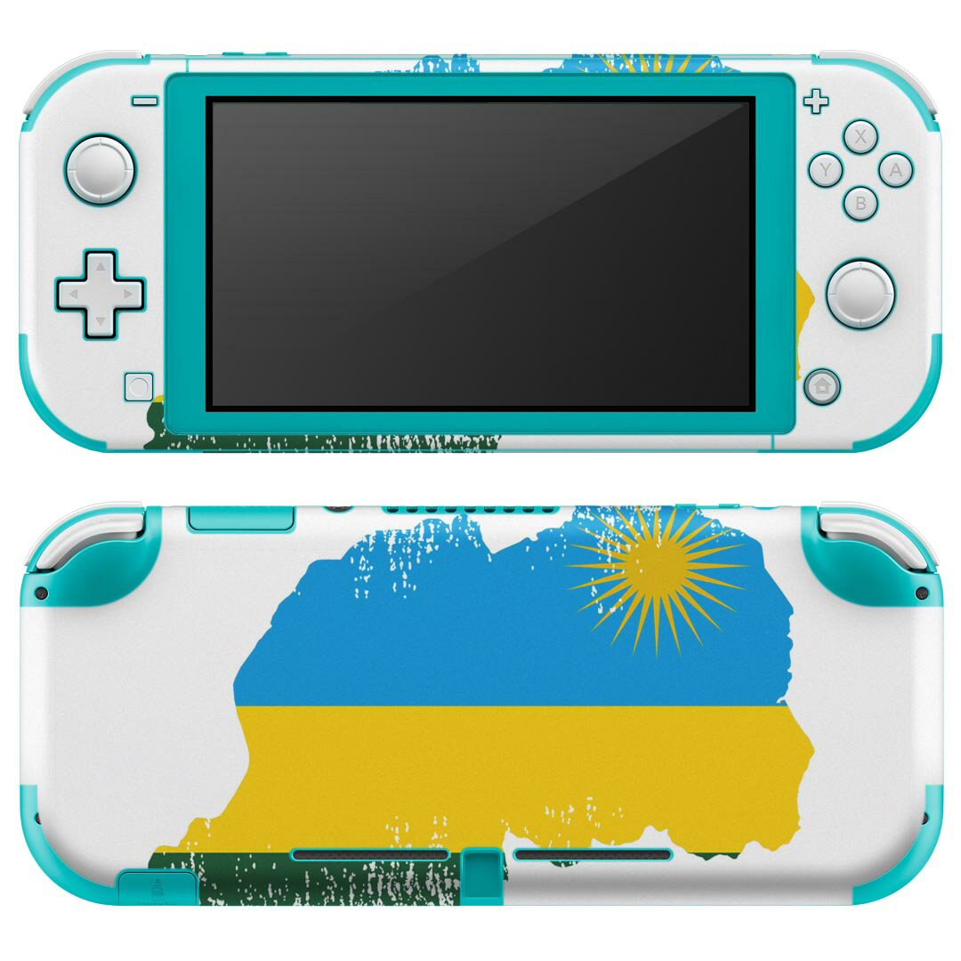 igsticker Nintendo Switch Lite 専用 デザインスキンシール 全面 ニンテンドー スイッチ ライト 専用 ゲーム機 カバー アクセサリー フィルム ステッカー エアフリー 018931 国旗 rwanda ルワンダ