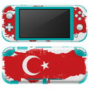 igsticker Nintendo Switch Lite 専用 デザインスキンシール 全面 ニンテンドー スイッチ ライト 専用 ゲーム機 カバー アクセサリー フィルム ステッカー エアフリー 018971 国旗 turkey トルコ