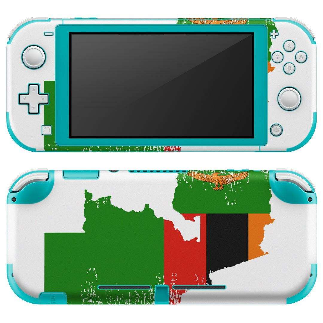 igsticker Nintendo Switch Lite 専用 デザインスキンシール 全面 ニンテンドー スイッチ ライト 専用 ゲーム機 カバー アクセサリー フィルム ステッカー エアフリー 018989 国旗 zambia ザンビア