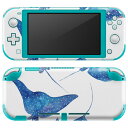 igsticker Nintendo Switch Lite 専用 デザインスキンシール 全面 ニンテンドー スイッチ ライト 専用 ゲーム機 カバー アクセサリー フィルム ステッカー エアフリー 018993 イラスト エイ マンタ