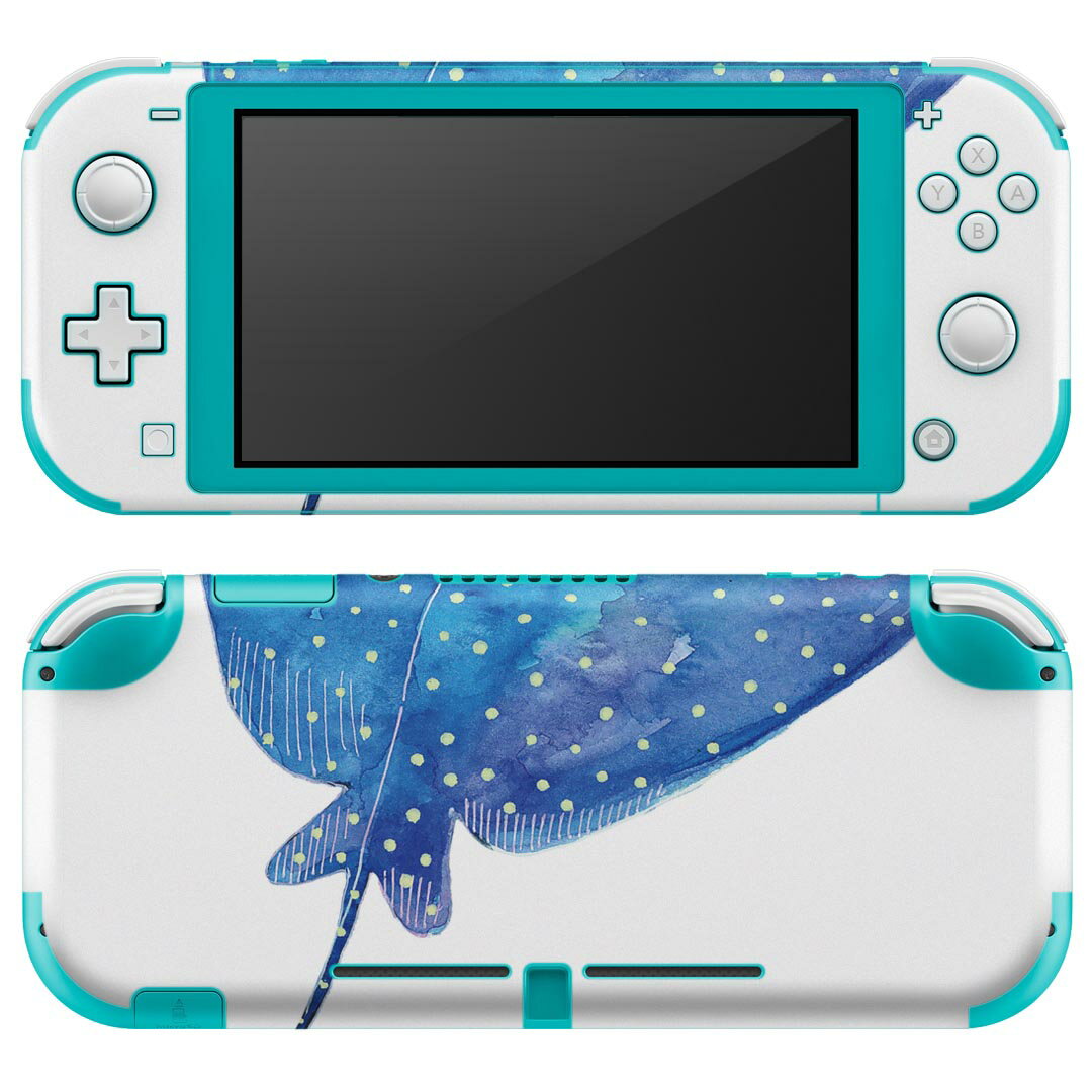 igsticker Nintendo Switch Lite 専用 デザインスキンシール 全面 ニンテンドー スイッチ ライト 専用 ゲーム機 カバー アクセサリー フィルム ステッカー エアフリー 018995 イラスト エイ マンタ