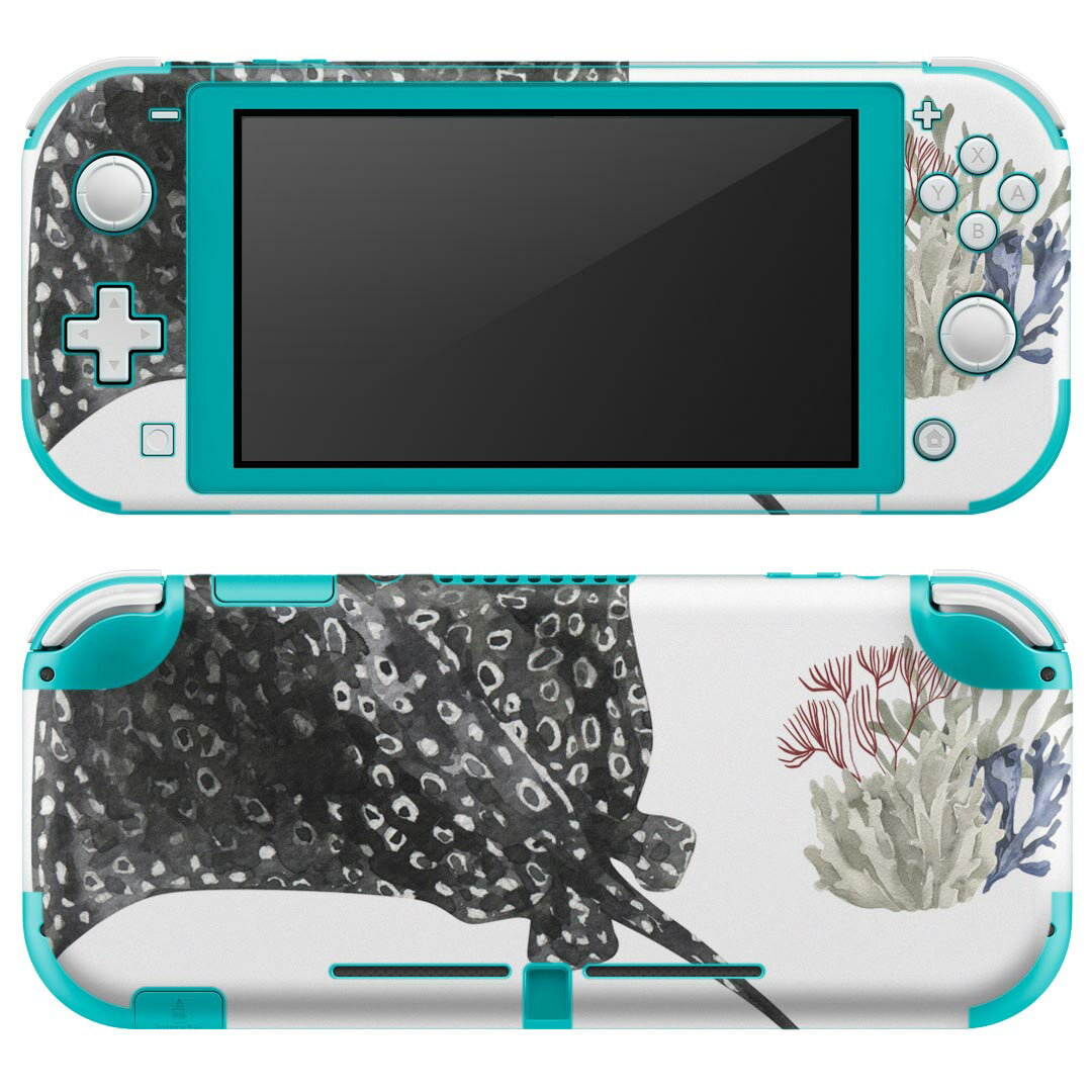 igsticker Nintendo Switch Lite 専用 デザインスキンシール 全面 ニンテンドー スイッチ ライト 専用 ゲーム機 カバー アクセサリー フィルム ステッカー エアフリー 019003 イラスト エイ