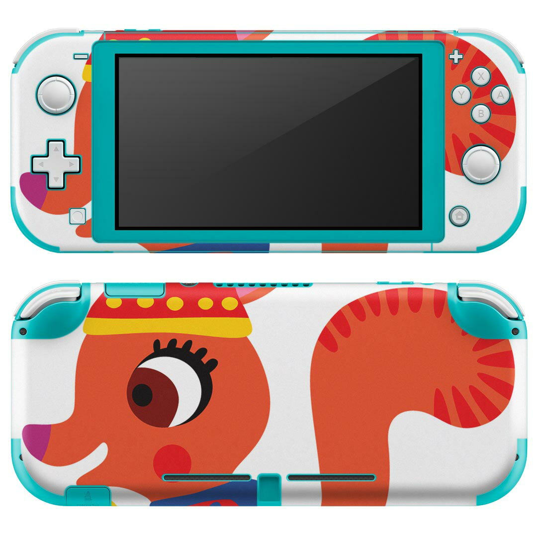 製品名 Nintendo Switch Lite専用 デザインスキンシール セット内容 Nintendo Switch Lite本体用スキンシール（裏表）各1枚 ※液晶側シールは2パーツに分かれていますニンテンドースイッチライト専用です。据え置き機のSwitch本体やJoyコンには対応していません。 商品特徴 3M社製の再剥離性シートを素材に採用し、細かな位置調整がしやすく貼り直しが容易です。また、エアフリーでもありますので気泡が簡単に逃げるので、キレイに貼ることができます。専用の業務プリンターを使い、商品画像と遜色のない美しい印刷仕上がり。 注意事項 画像はサンプルですので、ご覧の環境によっては多少色味に違いを感じる場合がございます。 イメージと違った、モニターと色味が異なるという理由での交換や返金はご対応出来かねます。スキンシールのみの販売で、ニンテンドースイッチ本体などは付属しません。シワができた場合、ドライヤーなどで軽く温め、外側に向けてシワを伸ばすように貼ってください。初回貼付時の位置調整や貼り直しは可能ですが、しっかりと押し付けて接着させた後の再剥離、再利用は保証しておりません。また接着部に油分や汚れが付着しますと角の部分は剥がれやすくなりますので、貼付時はあまり触れないようにご注意ください。無地のセミグロスシートにデザインをプリントした商品で、デコなどの加工はございません。 凹凸や光沢があるように見えたり布地や金属を素材にしたように見える商品もありますが、デザインの図版によるものです。印刷時に微妙な画像のズレが生じる場合がございます。ご注文後に1点1点制作する受注生産品の為、不良品以外のご返品や交換は固くお断りします。 商品発送 完全受注生産のハンドメイド商品となりますので、既製品と比べて発送までお時間を頂いています。 基本的に決済確認後2?3営業日、最大で10営業日での発送となります。繁忙期や休業日明けの場合はさらに時間がかかる場合があります。 その際には別途メールにてご連絡致します。メール便の場合、発送日から到着までに2?4日ほどかかる場合が多く、紛失などの保障もご対応できかねます。あらかじめご了承下さい。