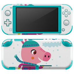 igsticker Nintendo Switch Lite 専用 デザインスキンシール 全面 ニンテンドー スイッチ ライト 専用 ゲーム機 カバー アクセサリー フィルム ステッカー エアフリー 019051 イラスト アニマル キッズ