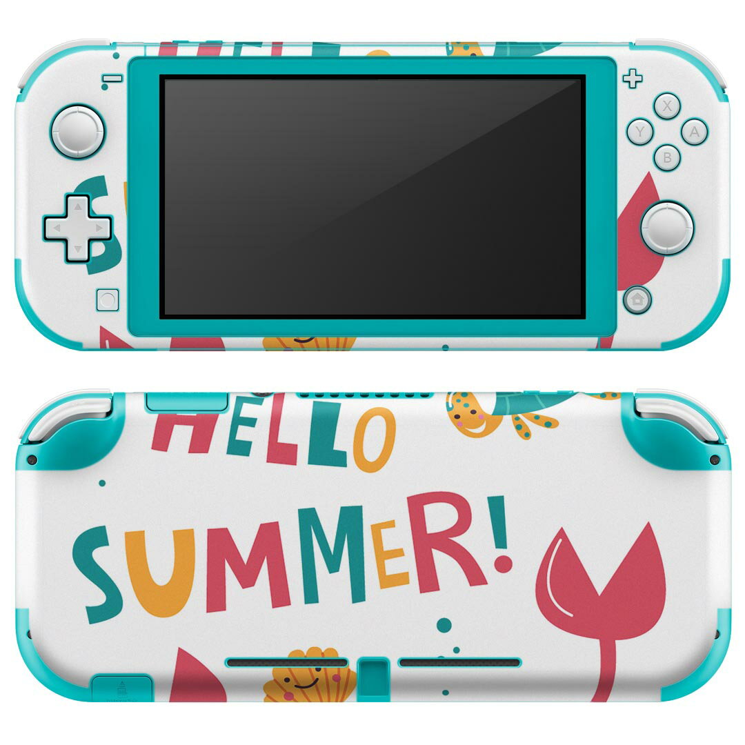 igsticker Nintendo Switch Lite 専用 デザインスキンシール 全面 ニンテンドー スイッチ ライト 専用 ゲーム機 カバー アクセサリー フィルム ステッカー エアフリー 019071 イラスト アニマル キッズ