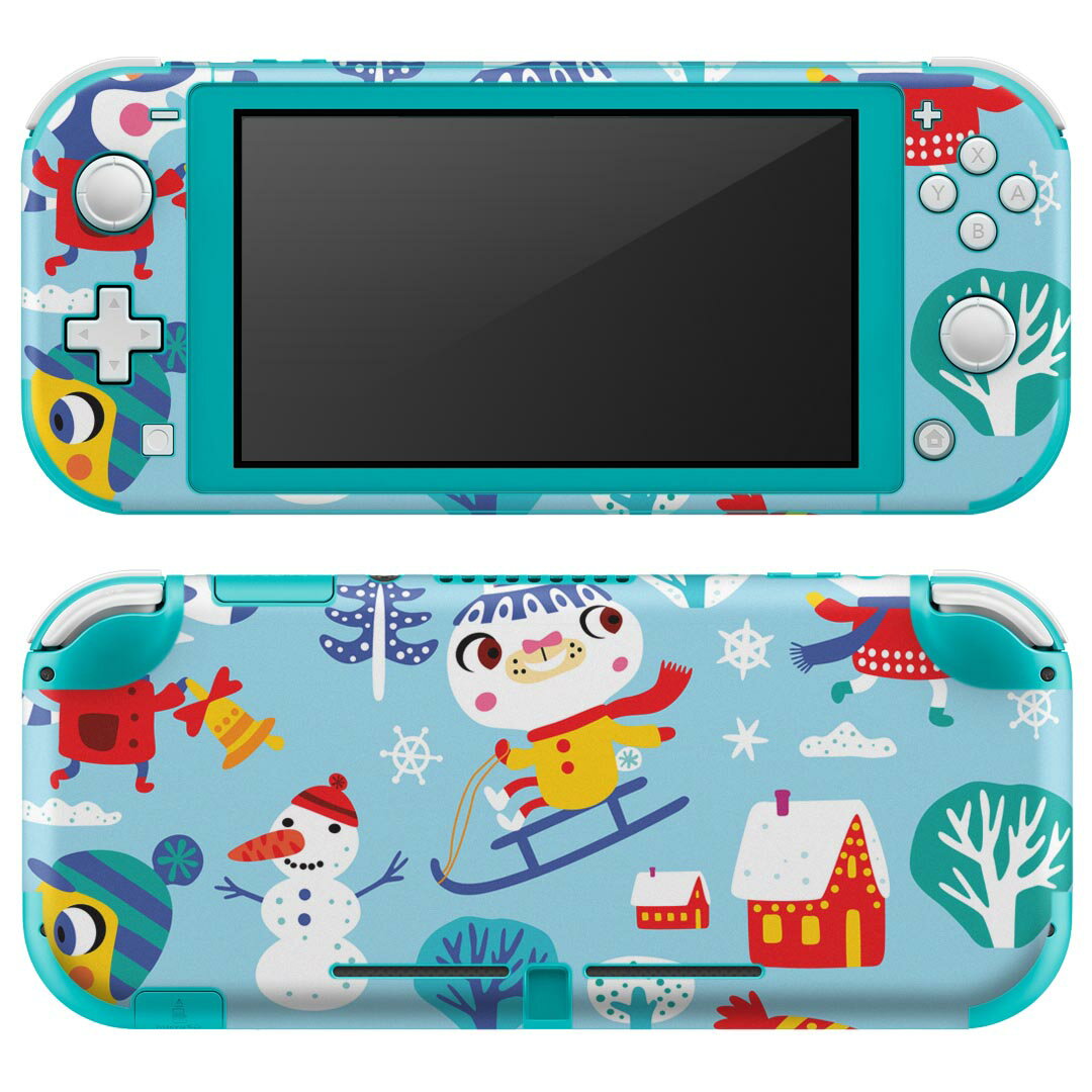 igsticker Nintendo Switch Lite 専用 デザインスキンシール 全面 ニンテンドー スイッチ ライト 専用 ゲーム機 カバー アクセサリー フィルム ステッカー エアフリー 019077 イラスト アニマル キッズ