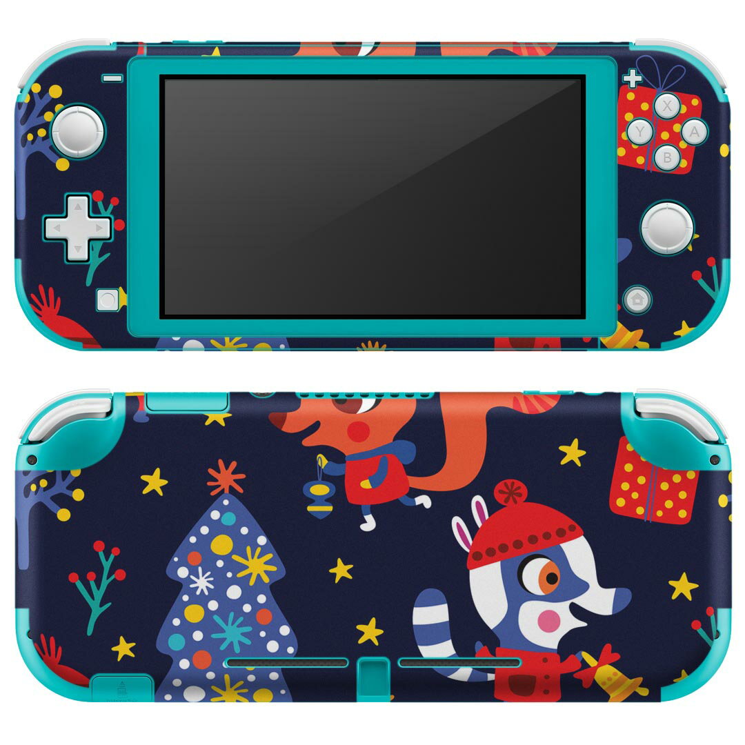 igsticker Nintendo Switch Lite 専用 デザインスキンシール 全面 ニンテンドー スイッチ ライト 専用 ゲーム機 カバー アクセサリー フィルム ステッカー エアフリー 019081 イラスト アニマル キッズ