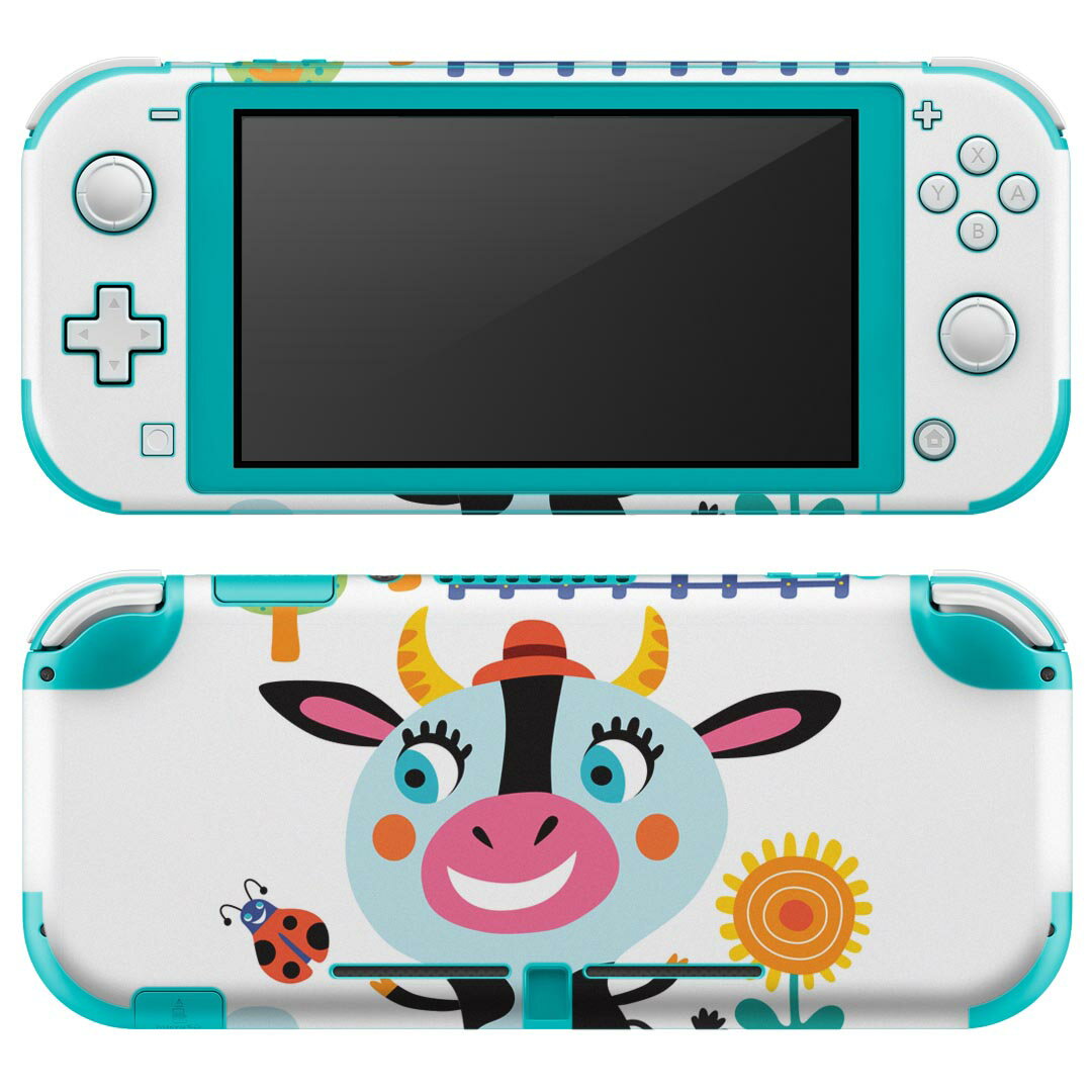 igsticker Nintendo Switch Lite 専用 デザインスキンシール 全面 ニンテンドー スイッチ ライト 専用 ゲーム機 カバー アクセサリー フィルム ステッカー エアフリー 019091 イラスト アニマル キッズ