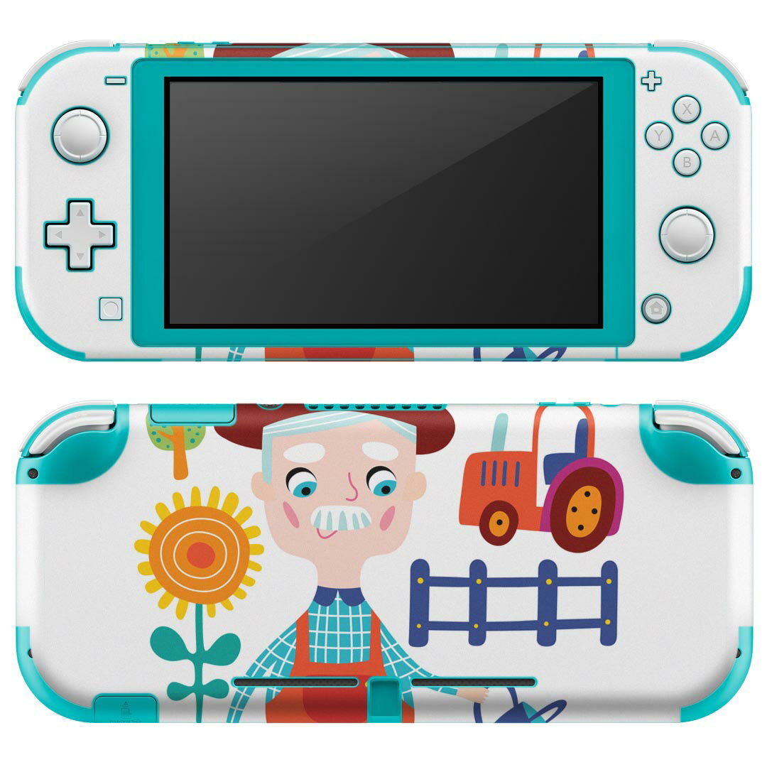 igsticker Nintendo Switch Lite 専用 デザインスキンシール 全面 ニンテンドー スイッチ ライト 専用 ゲーム機 カバー アクセサリー フィルム ステッカー エアフリー 019097 イラスト アニマル キッズ