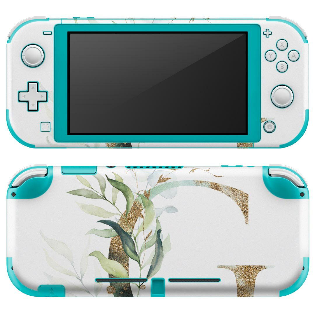 igsticker Nintendo Switch Lite 専用 デザインスキンシール 全面 ニンテンドー スイッチ ライト 専用 ゲーム機 カバー アクセサリー フィルム ステッカー エアフリー 019124 フォント 文字 g アルファベット