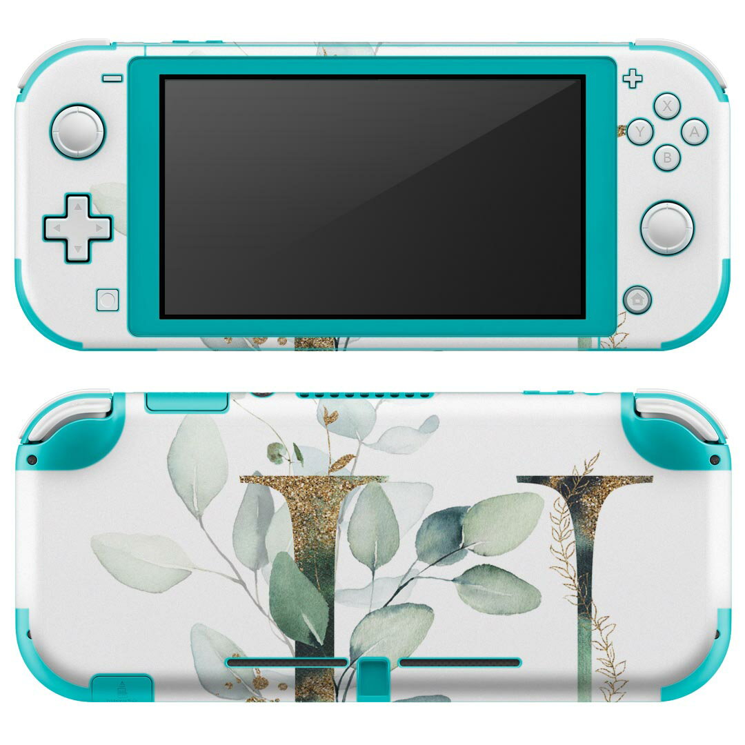 igsticker Nintendo Switch Lite 専用 デザインスキンシール 全面 ニンテンドー スイッチ ライト 専用 ゲーム機 カバー アクセサリー フィルム ステッカー エアフリー 019138 フォント 文字 u アルファベット(2)