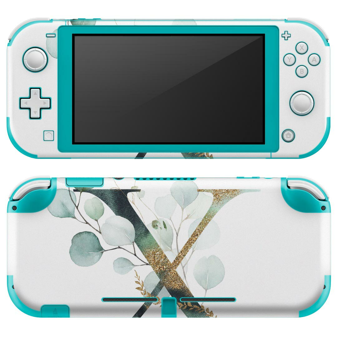 igsticker Nintendo Switch Lite 専用 デザインスキンシール 全面 ニンテンドー スイッチ ライト 専用 ゲーム機 カバー アクセサリー フィルム ステッカー エアフリー 019141 フォント 文字 x アルファベット