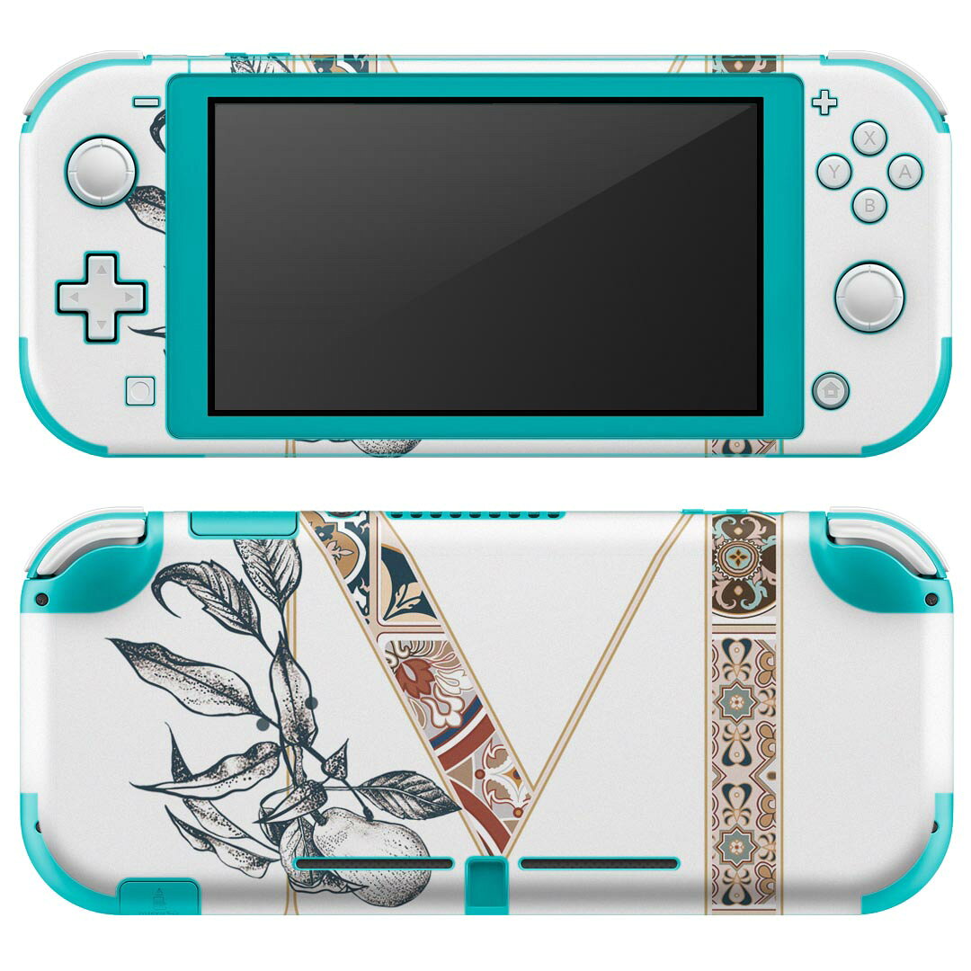igsticker Nintendo Switch Lite 専用 デザインスキンシール 全面 ニンテンドー スイッチ ライト 専用 ゲーム機 カバー アクセサリー フィルム ステッカー エアフリー 019157 フォント 文字 m アルファベット