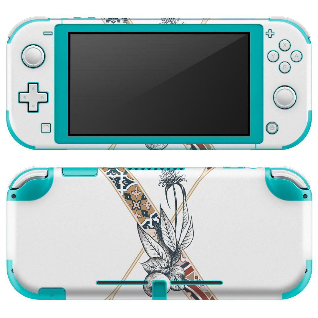 igsticker Nintendo Switch Lite 専用 デザインスキンシール 全面 ニンテンドー スイッチ ライト 専用 ゲーム機 カバー アクセサリー フィルム ステッカー エアフリー 019168 フォント 文字 x アルファベット