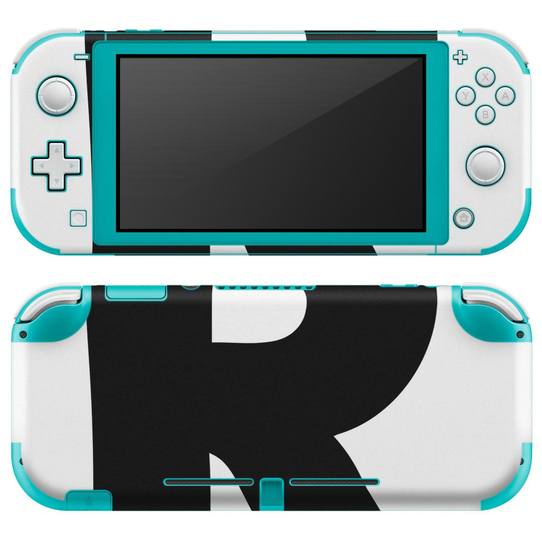 igsticker Nintendo Switch Lite 専用 デザインスキンシール 全面 ニンテンドー スイッチ ライト 専用 ゲーム機 カバー アクセサリー フィルム ステッカー エアフリー 019198 フォント 文字 r アルファベット