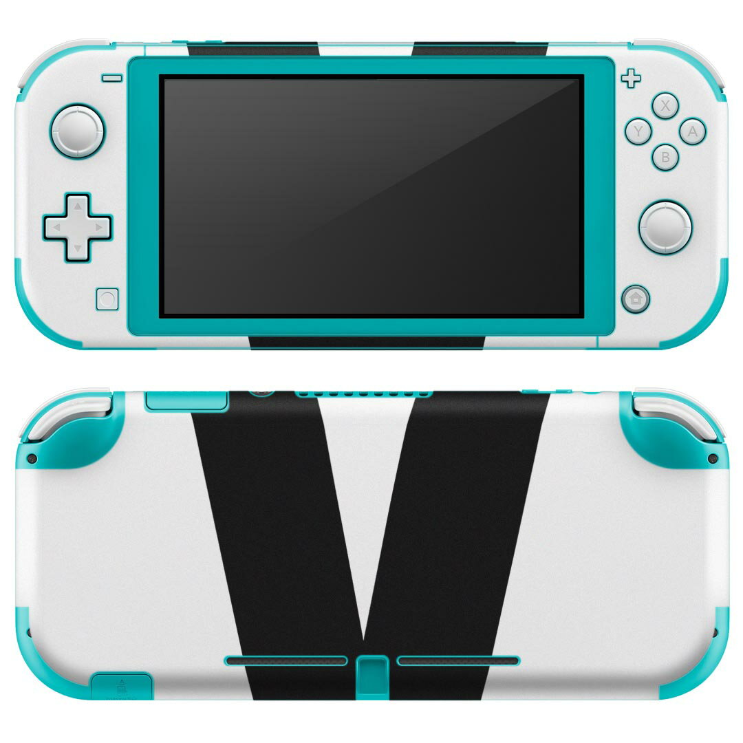 igsticker Nintendo Switch Lite 専用 デザインスキンシール 全面 ニンテンドー スイッチ ライト 専用 ゲーム機 カバー アクセサリー フィルム ステッカー エアフリー 019202 フォント 文字 v アルファベット