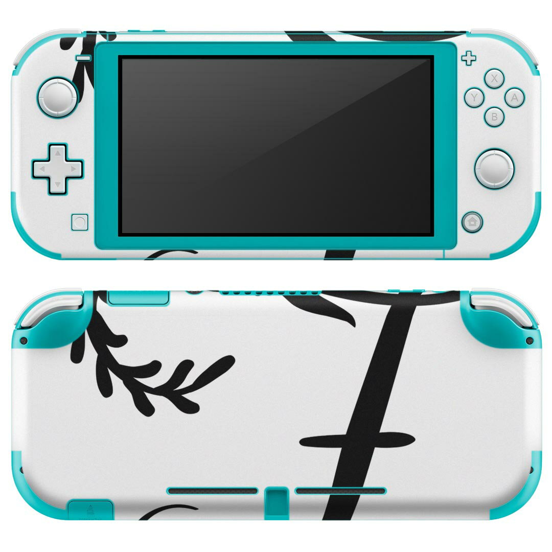 igsticker Nintendo Switch Lite 専用 デザインスキンシール 全面 ニンテンドー スイッチ ライト 専用 ゲーム機 カバー アクセサリー フィルム ステッカー エアフリー 019222 フォント 文字 f アルファベット