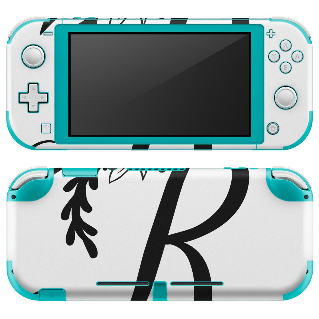 igsticker Nintendo Switch Lite 専用 デザインスキンシール 全面 ニンテンドー スイッチ ライト 専用 ゲーム機 カバー アクセサリー フィルム ステッカー エアフリー 019234 フォント 文字 r アルファベット