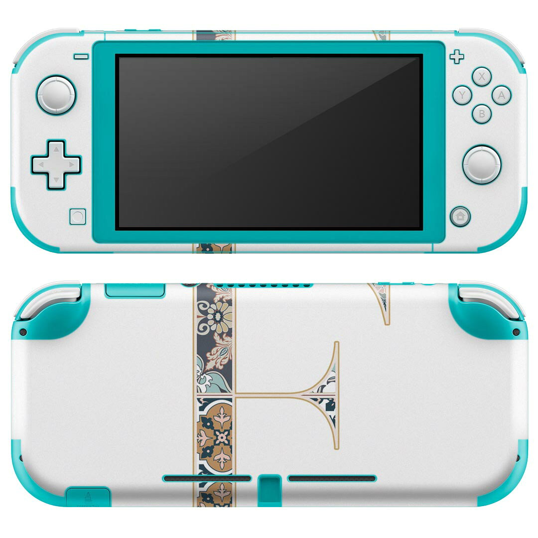 igsticker Nintendo Switch Lite 専用 デザインスキンシール 全面 ニンテンドー スイッチ ライト 専用 ゲーム機 カバー アクセサリー フィルム ステッカー エアフリー 019249 フォント 文字 f アルファベット