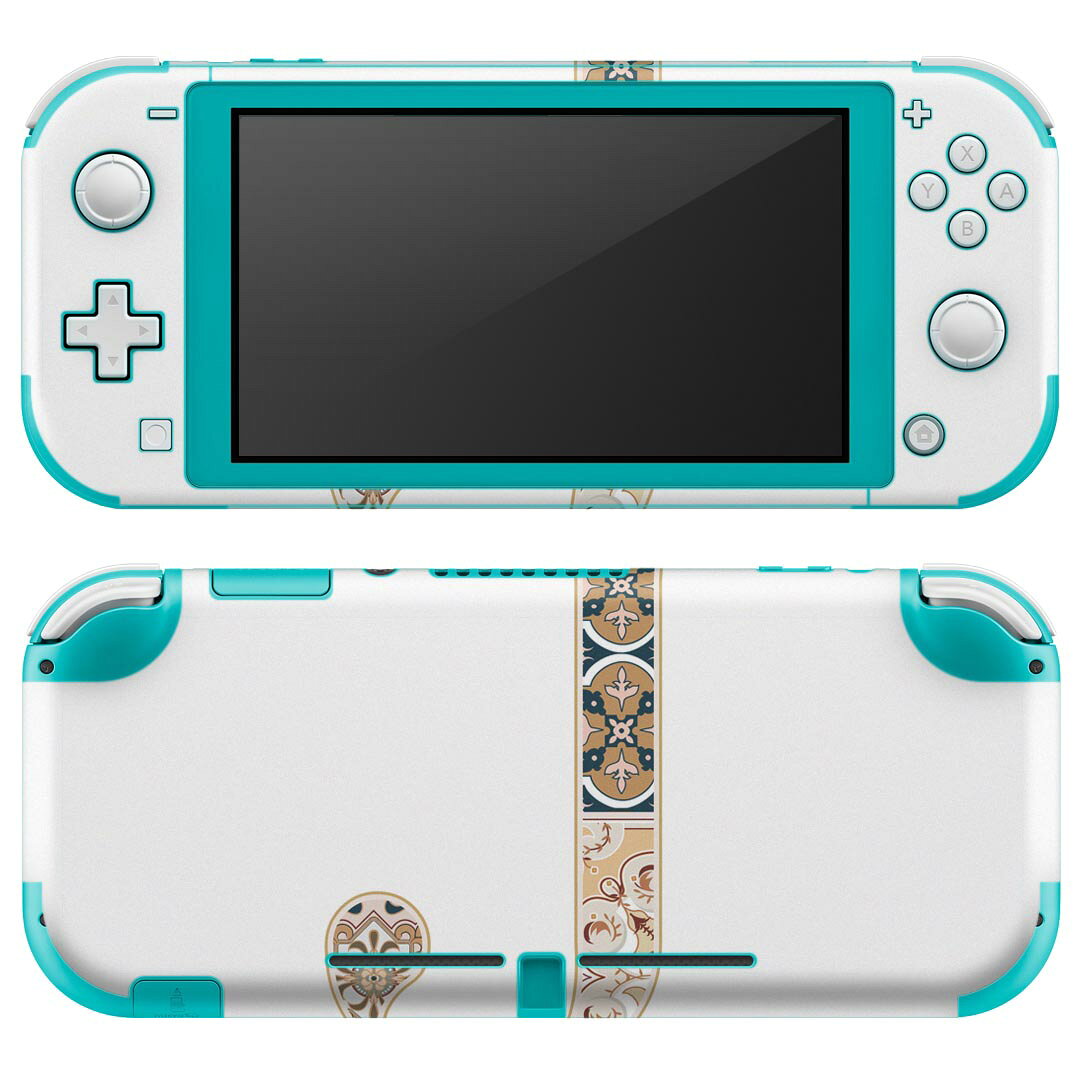 製品名 Nintendo Switch Lite専用 デザインスキンシール セット内容 Nintendo Switch Lite本体用スキンシール（裏表）各1枚 ※液晶側シールは2パーツに分かれていますニンテンドースイッチライト専用です。据え置き機のSwitch本体やJoyコンには対応していません。 商品特徴 3M社製の再剥離性シートを素材に採用し、細かな位置調整がしやすく貼り直しが容易です。また、エアフリーでもありますので気泡が簡単に逃げるので、キレイに貼ることができます。専用の業務プリンターを使い、商品画像と遜色のない美しい印刷仕上がり。 注意事項 画像はサンプルですので、ご覧の環境によっては多少色味に違いを感じる場合がございます。 イメージと違った、モニターと色味が異なるという理由での交換や返金はご対応出来かねます。スキンシールのみの販売で、ニンテンドースイッチ本体などは付属しません。シワができた場合、ドライヤーなどで軽く温め、外側に向けてシワを伸ばすように貼ってください。初回貼付時の位置調整や貼り直しは可能ですが、しっかりと押し付けて接着させた後の再剥離、再利用は保証しておりません。また接着部に油分や汚れが付着しますと角の部分は剥がれやすくなりますので、貼付時はあまり触れないようにご注意ください。無地のセミグロスシートにデザインをプリントした商品で、デコなどの加工はございません。 凹凸や光沢があるように見えたり布地や金属を素材にしたように見える商品もありますが、デザインの図版によるものです。印刷時に微妙な画像のズレが生じる場合がございます。ご注文後に1点1点制作する受注生産品の為、不良品以外のご返品や交換は固くお断りします。 商品発送 完全受注生産のハンドメイド商品となりますので、既製品と比べて発送までお時間を頂いています。 基本的に決済確認後2?3営業日、最大で10営業日での発送となります。繁忙期や休業日明けの場合はさらに時間がかかる場合があります。 その際には別途メールにてご連絡致します。メール便の場合、発送日から到着までに2?4日ほどかかる場合が多く、紛失などの保障もご対応できかねます。あらかじめご了承下さい。