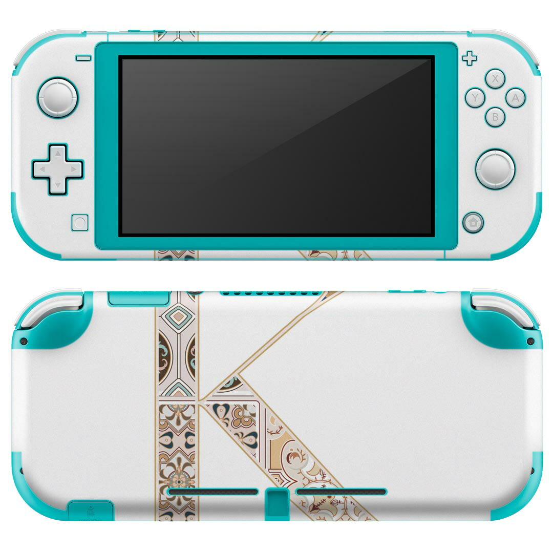 igsticker Nintendo Switch Lite 専用 デザインスキンシール 全面 ニンテンドー スイッチ ライト 専用 ゲーム機 カバー アクセサリー フィルム ステッカー エアフリー 019254 フォント 文字 k アルファベット