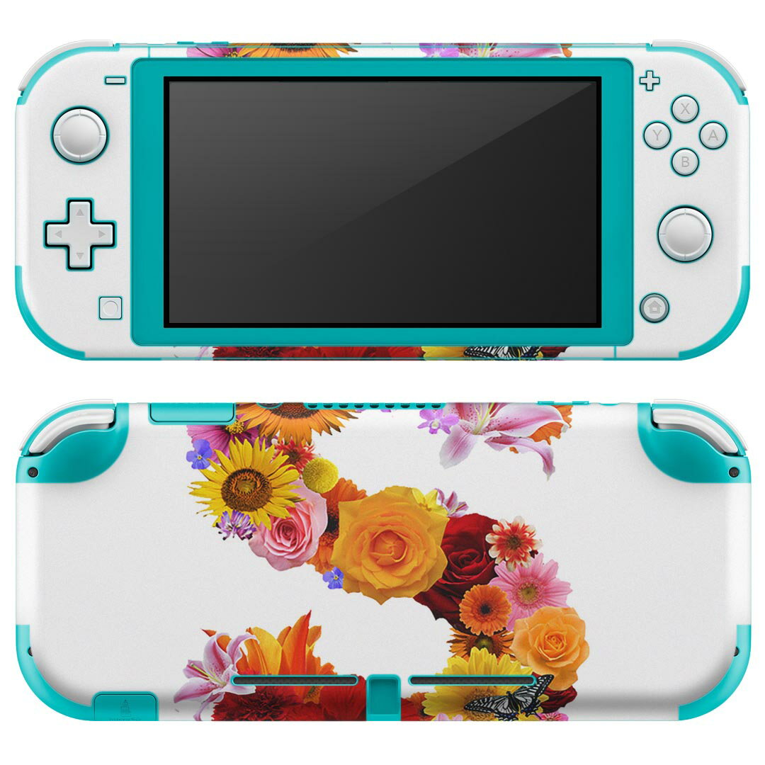 igsticker Nintendo Switch Lite 専用 デザインスキンシール 全面 ニンテンドー スイッチ ライト 専用 ゲーム機 カバー アクセサリー フィルム ステッカー エアフリー 019324 フォント 文字 s アルファベット
